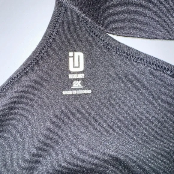 ideology 2x black sports bra | criss cross back | yoga + walking | nwt - Picture 5 of 6